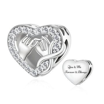 "Soul Promise" - 925 Silver Pinky Swear Heart "You & Me" Charm