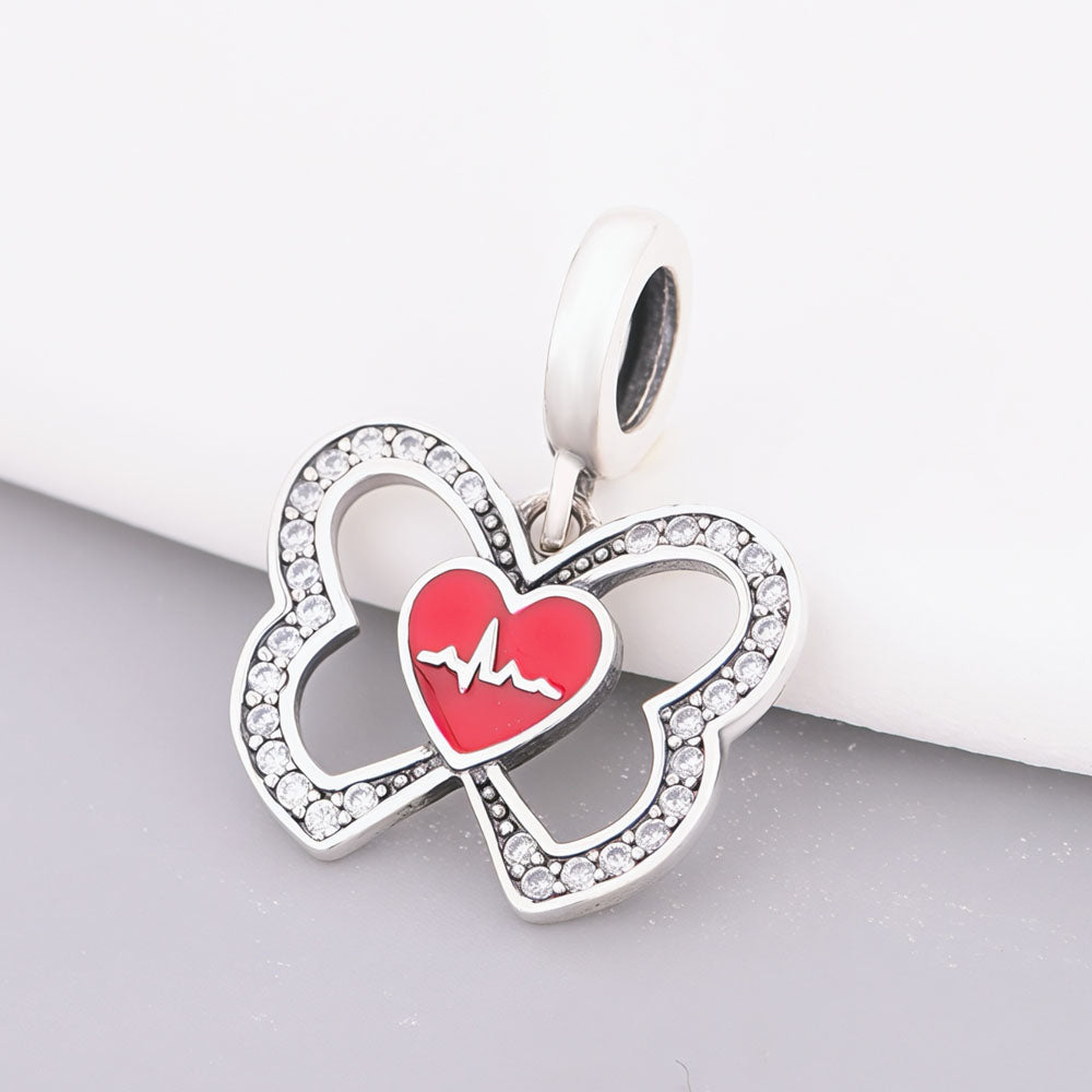 "Soul Flutter" Heartbeat Butterfly Dangle - 925 Sterling Silver