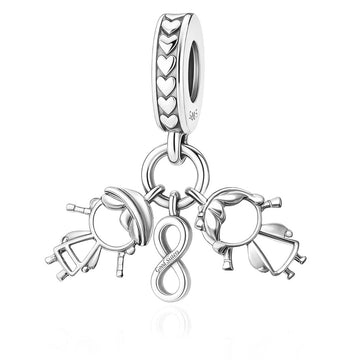 "Infinite Sisterhood" - 925 Silver Good Sisters Infinity Dangle Charm