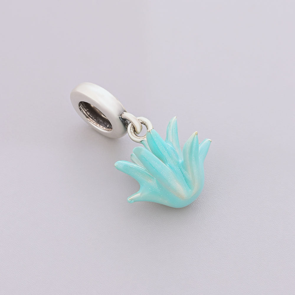 "Agave Vitality" - 925 Silver Turquoise Blue Desert Soul Dangle Charm