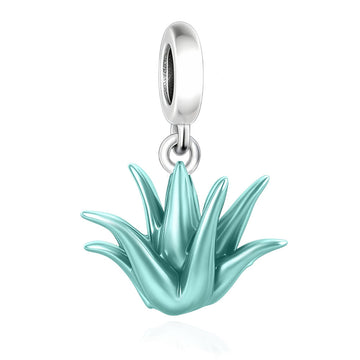 "Agave Vitality" - 925 Silver Turquoise Blue Desert Soul Dangle Charm