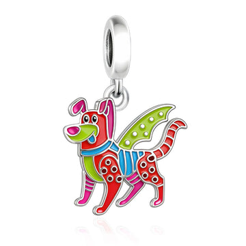 Mexican Alebrije Dog Spirit Guide Charm - 925 Sterling Silver