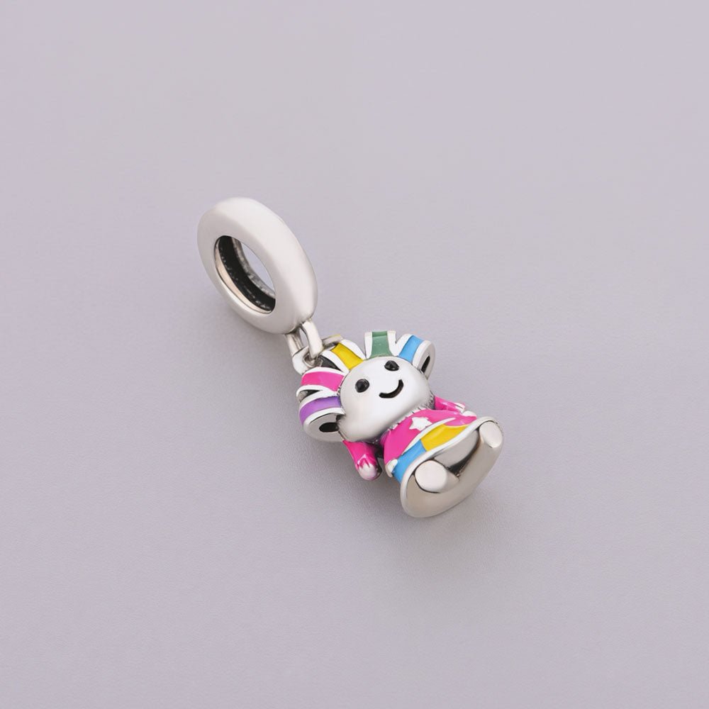 "Lele Vibration" Doll Dangle - 925 Silver Mexican Heritage Colorful Enamel Charm