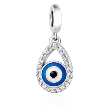 "Guardian Gaze" Evil Eye Dangle - 925 Silver Teardrop Zircon Charm