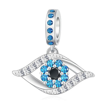 "Gaze of Grace" Evil Eye - 925 Silver Blue Zircon Protector Charm