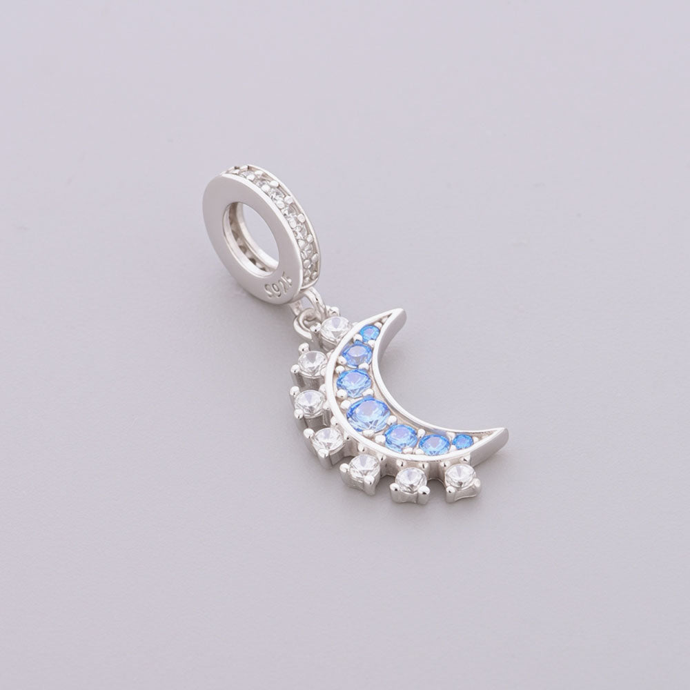 "Celestial Echo" Sun & Moon Dangle - 925 Silver Gold Harmony Charm