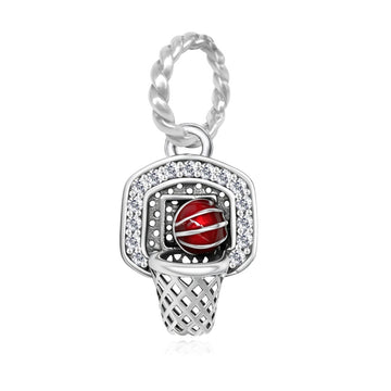 "Buzzer Beater" Basketball Dangle - 925 Silver Sports Spirit Charm