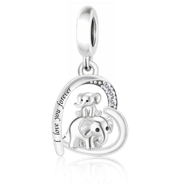 "Eternal Bond" Elephant Mother & Child Charm - 925 Silver Love Gift
