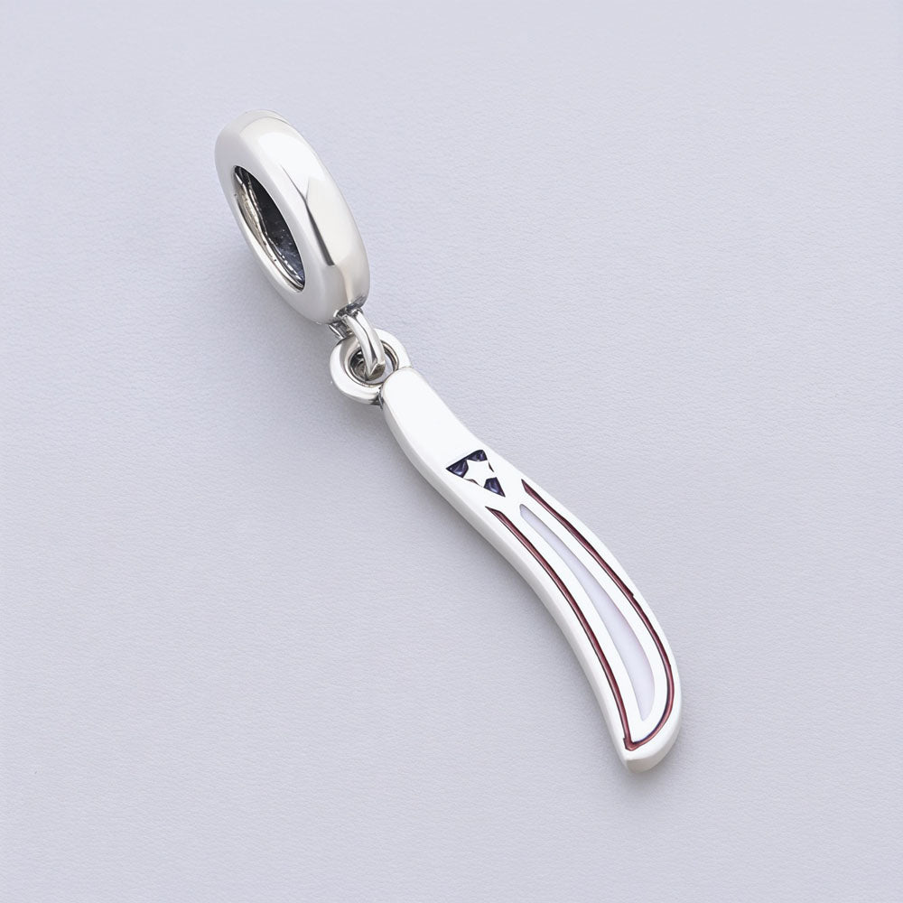 "Ocean Pulse" Surfboard Dangle - 925 Sterling Silver Star Charm